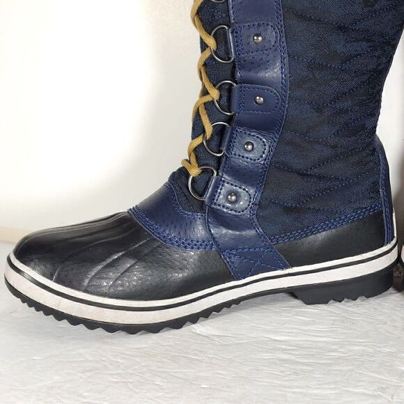 Sorel Women's Tofino II US 10 Blue Black Waterproof Faux Fur Winter Boots - Picture 7 of 12